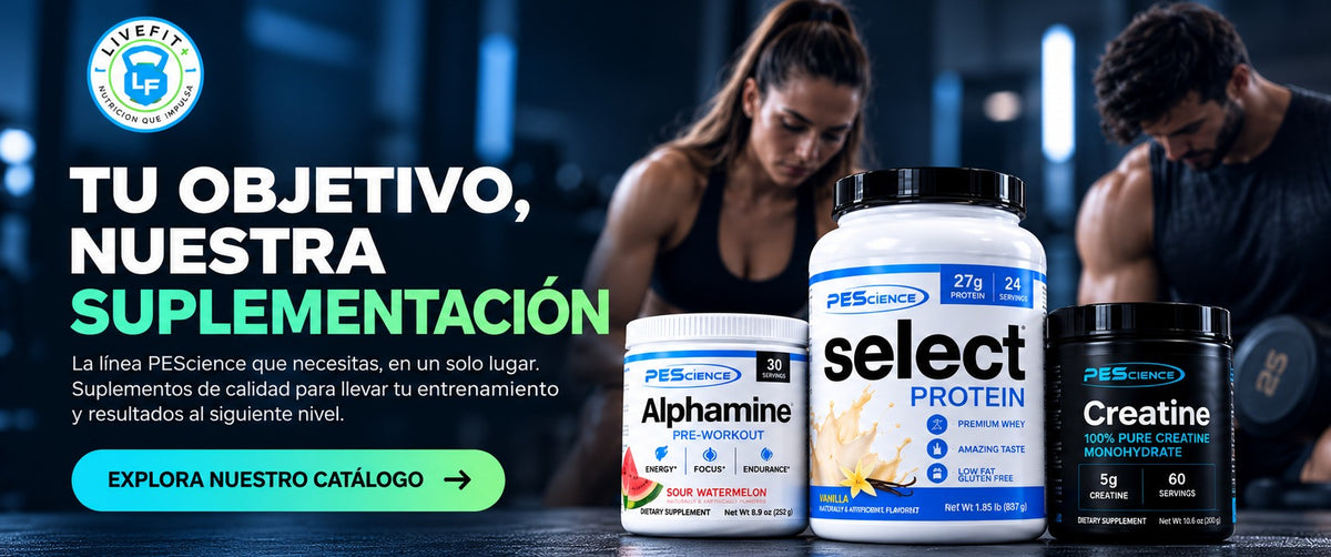 Tu objetivo, nuestra suplementación. La línea PEScience que necesitas, en un solo lugar.