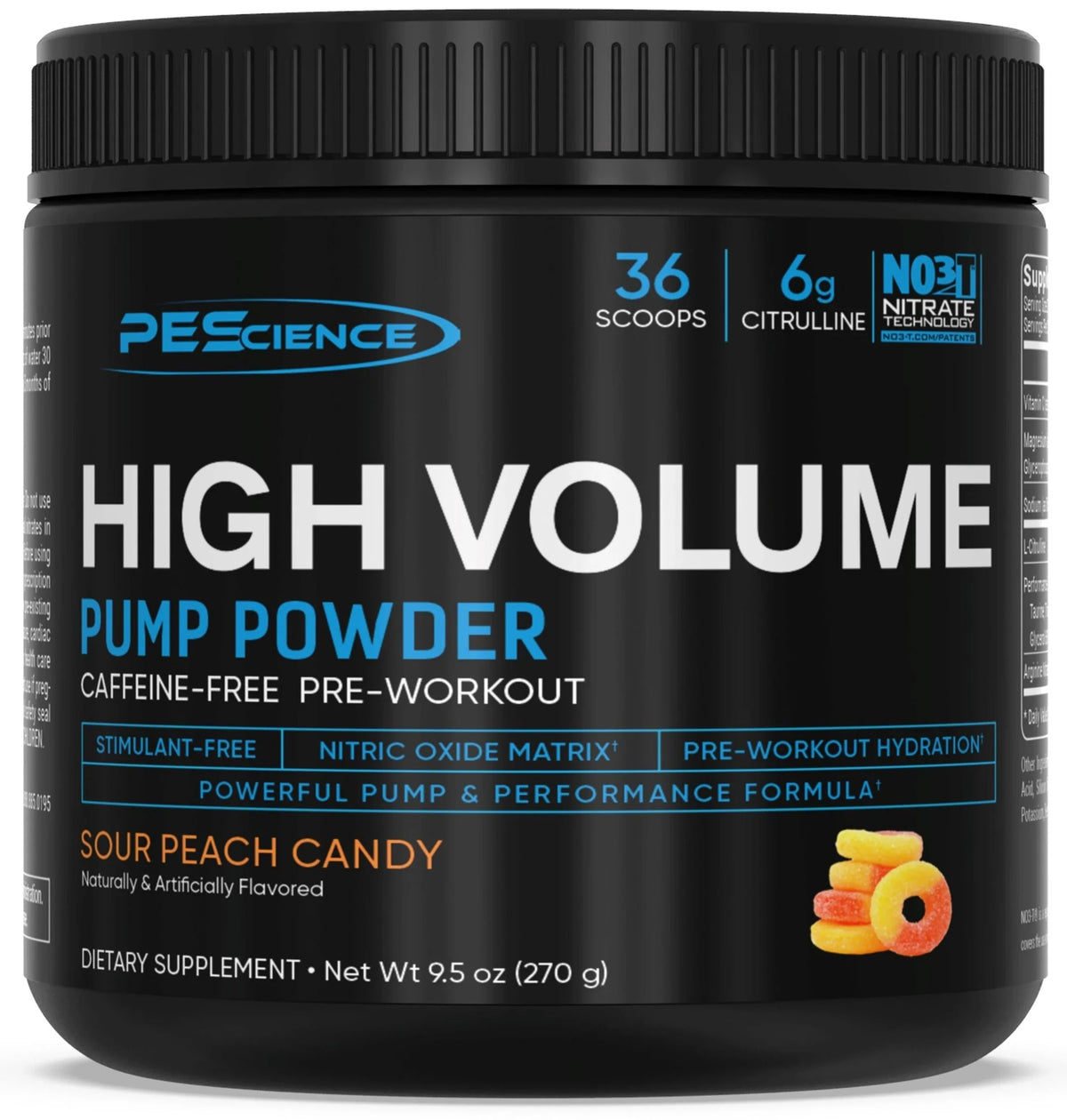 PEScience High Volume Pump Powder Sour Peach Candy