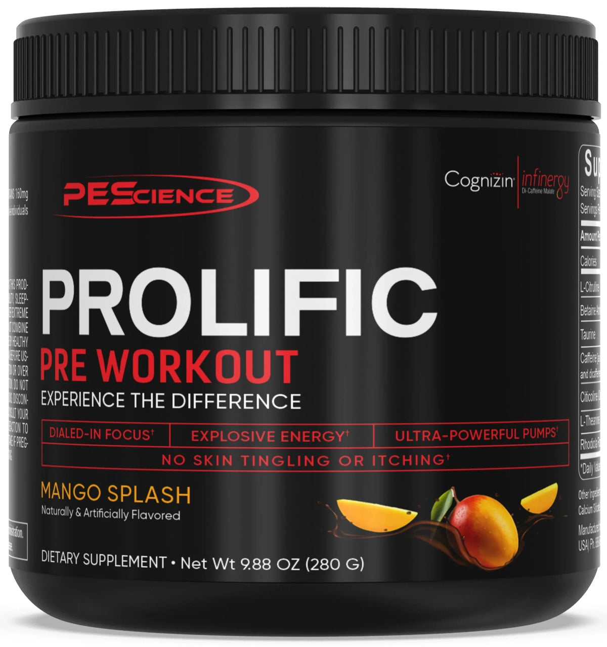 PEScience Prolific Pre Workout Mango Splash