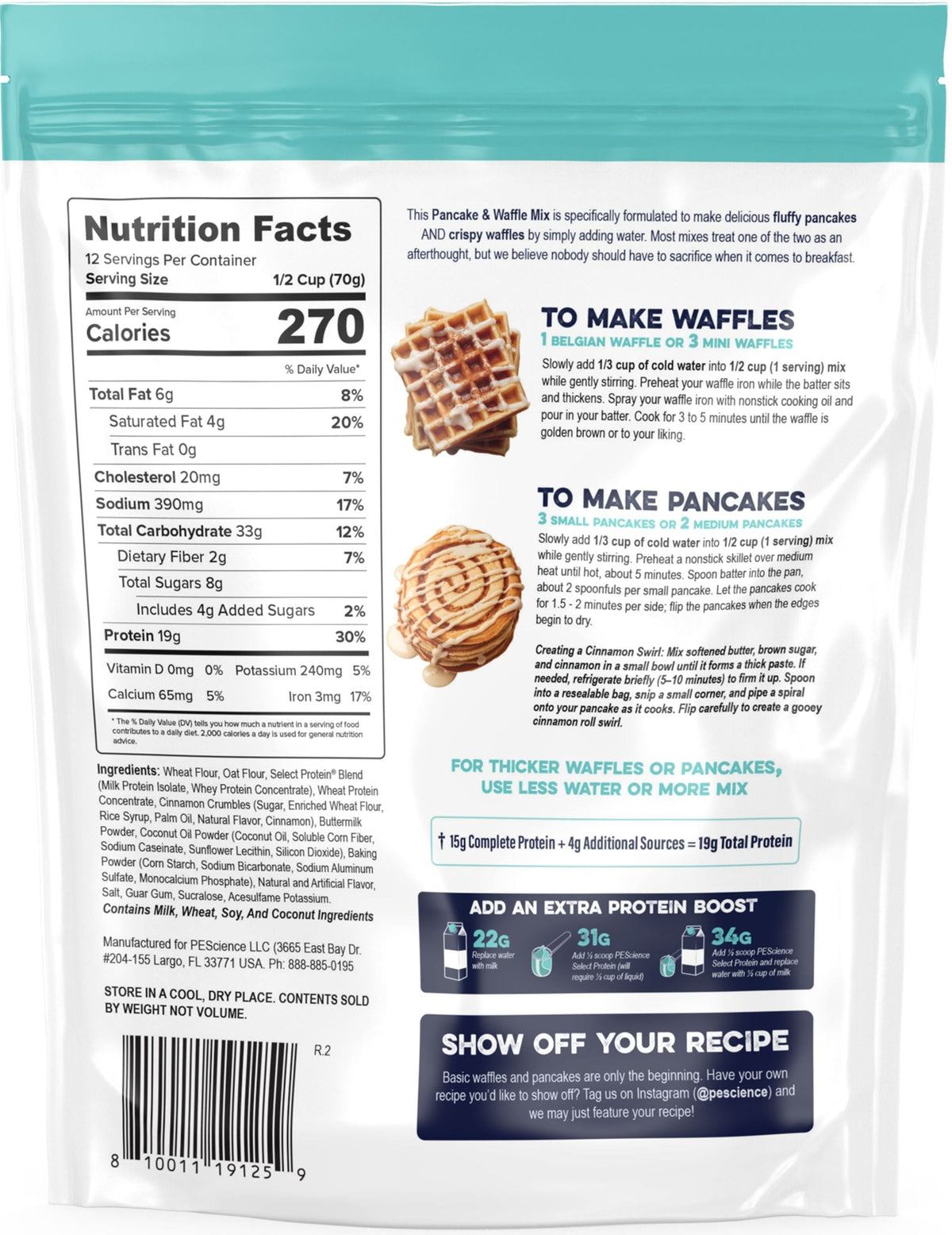 PEScience Pancake Waffle Mix